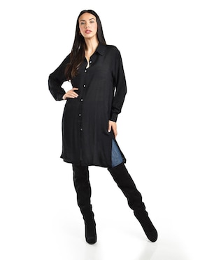 Blusa camisera Roman Fashion manga larga para mujer