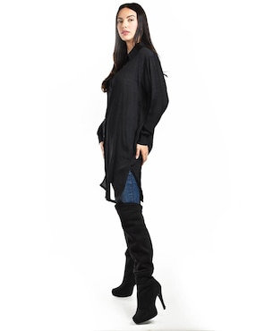 Blusa camisera Roman Fashion manga larga para mujer