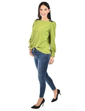 Blusa Roman Fashion manga larga para mujer