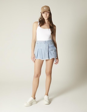 Falda short Studio F a la cintura