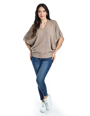 Suéter Roman Fashion cuello V para mujer