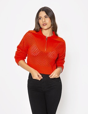 Suéter Studio F Cuello Camisero Para Mujer