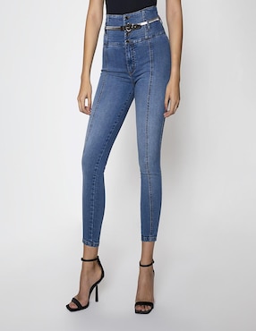 Jeans Slim Studio F Corte Cintura Para Mujer