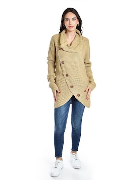 Suéter Roman Fashion cuello drapeado para mujer