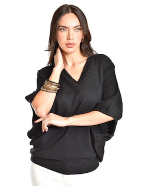 Suéter Roman Fashion cuello V para mujer
