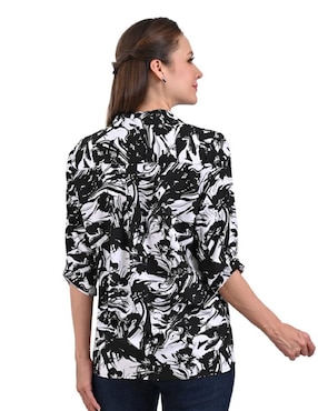 Blusa Liquid Blue manga 3/4 para mujer