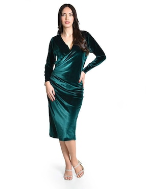 Vestido a la rodilla de fiesta Roman Fashion escote V