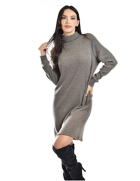 Vestido Arriba Rodilla Casual Roman Fashion Para Mujer