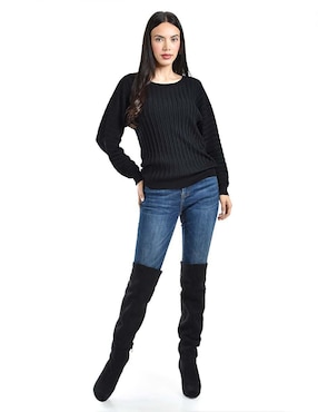 Suéter Roman Fashion cuello redondo para mujer