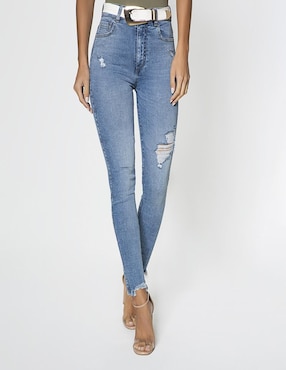 Jeans Skinny Studio F Corte Cintura Para Mujer