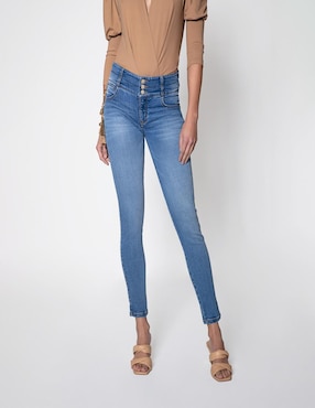 Jeans Slim Studio F A La Cintura Para Mujer