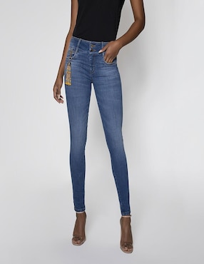 Jeans Slim Studio F Corte Cintura Alta Para Mujer