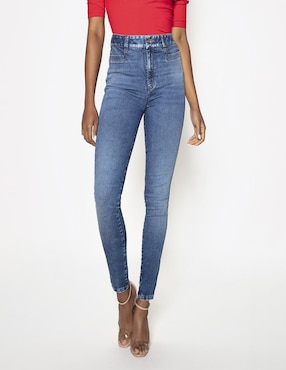 Jeans Slim Studio F Corte Cintura Alta Para Mujer