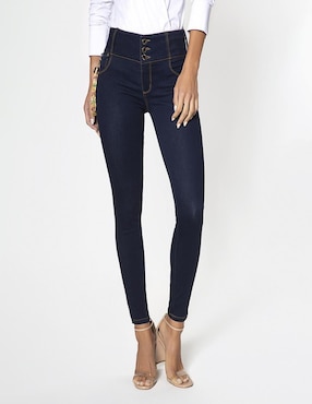 Jeans Slim Studio F Corte Cintura Alta Para Mujer