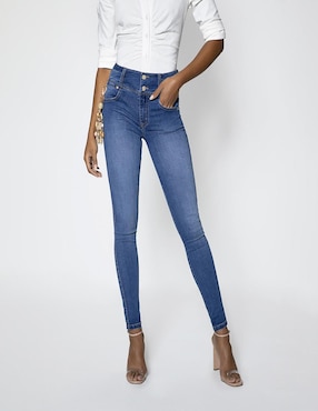 Jeans Slim Studio F A La Cintura Para Mujer