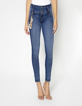 Jeans Slim Studio F A La Cintura Para Mujer