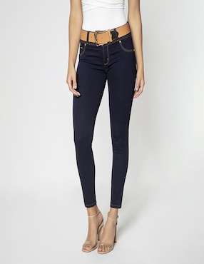 Jeans Slim Studio F A La Cintura Para Mujer