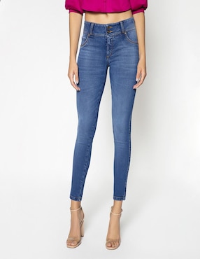 Jeans Slim Studio F Corte Cintura Para Mujer