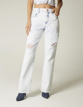 Jeans Relajado Studio F Corte Cintura Para Mujer