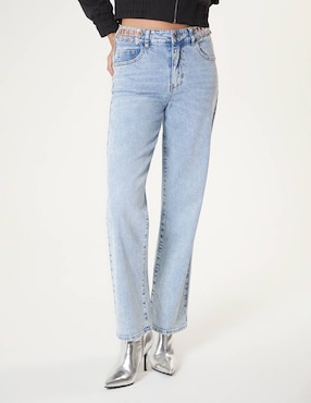 Jeans Relajado Studio F Corte Cintura Para Mujer