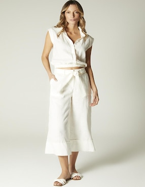 Pantalón coulotte Studio F amplio para mujer