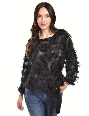 Blusa Roman Fashion manga larga para mujer