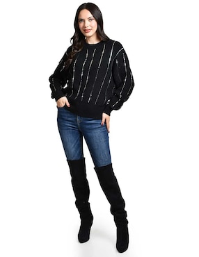 Suéter Roman Fashion cuello redondo para mujer