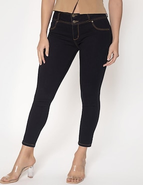 Jeans Slim Studio F Corte Cintura Para Mujer