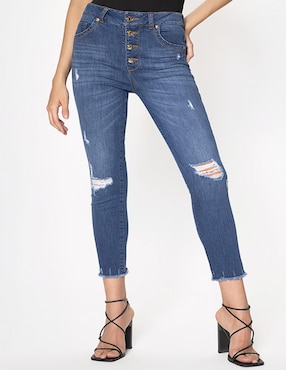 Jeans Skinny Studio F Corte Cintura Para Mujer