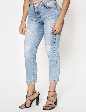 Jeans Skinny Studio F Corte Cintura Para Mujer