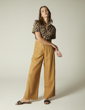 Top Studio F cuello camisero