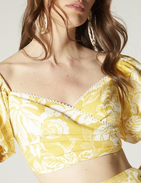 Blusa Studio F manga corta para mujer