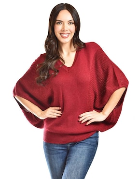 Suéter Roman Fashion cuello V para mujer