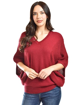Suéter Roman Fashion cuello V para mujer