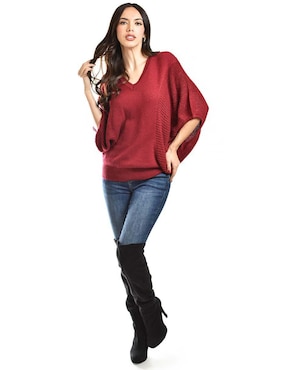 Suéter Roman Fashion cuello V para mujer