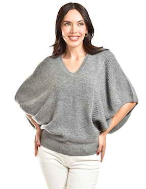 Suéter Roman Fashion cuello V para mujer