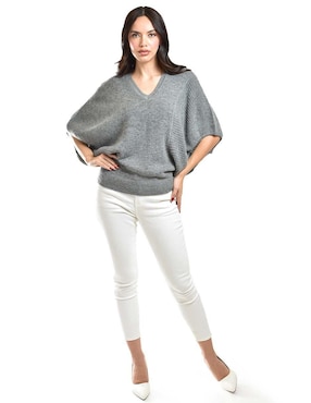 Suéter Roman Fashion cuello V para mujer