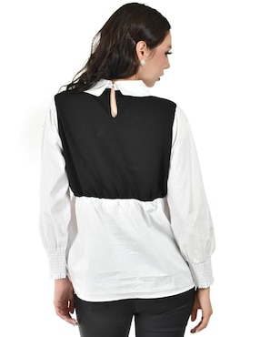 Blusa Roman Fashion manga larga para mujer