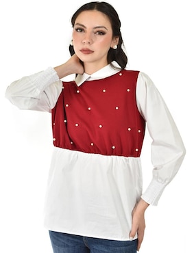 Blusa Roman Fashion manga larga para mujer