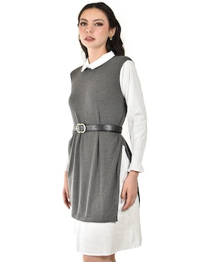 Vestido a la rodilla casual Roman Fashion para mujer