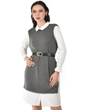 Vestido a la rodilla casual Roman Fashion para mujer