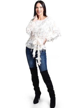 Blusa Roman Fashion manga larga para mujer