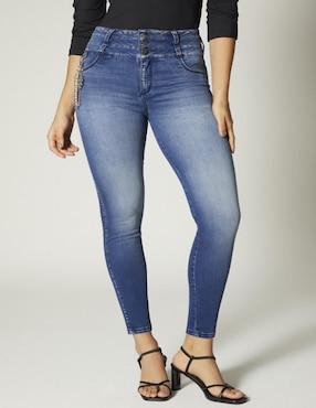 Jeans Slim Studio F Corte Cintura Para Mujer