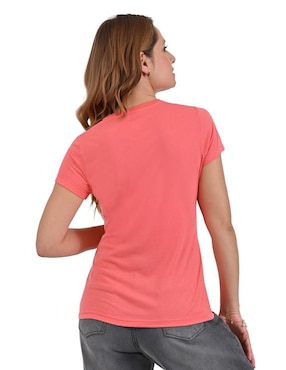 Playera manga corta Supply cuello redondo para mujer