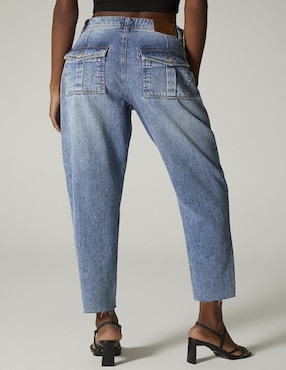 Jeans amplio Studio F corte cintura para mujer