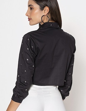 Camisa Studio F de algodón manga larga para mujer