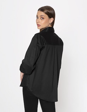 Camisa Studio F de algodón manga larga para mujer