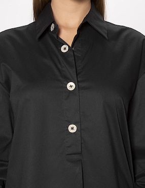 Camisa Studio F de algodón manga larga para mujer