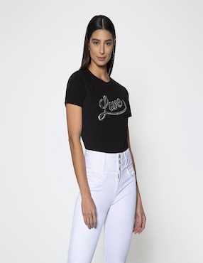 Playera manga corta Studio F cuello redondo para mujer