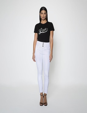 Playera manga corta Studio F cuello redondo para mujer